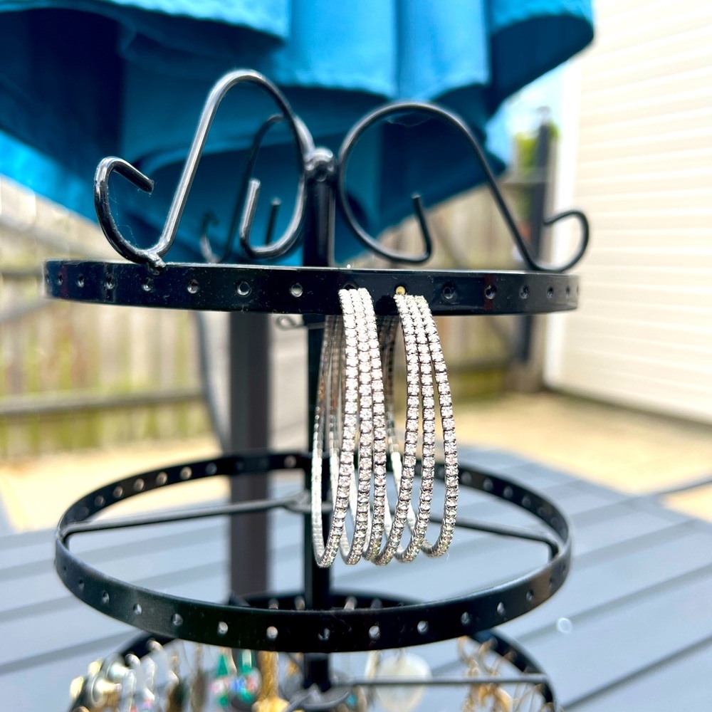 Torrid rhinestone hoop earrings